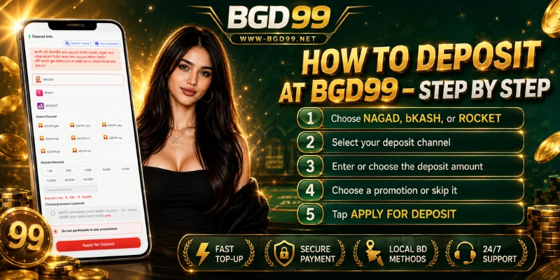 how to deposit at bgd99 step by step
